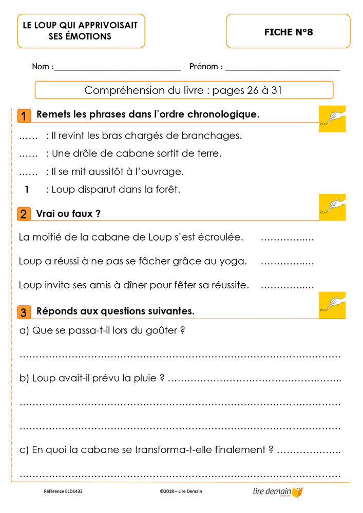 LECTURE SUIVIE - LOUP EMOTIONS (FICHIER SEUL)